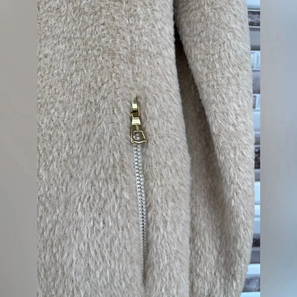 Trina Turk alpaca /wool autumn turtleneck coat size 12 - Picture 5 of 17